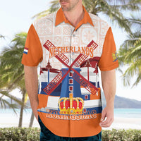Netherlands King's Day Hawaiian Shirt Windmill With Nederland Pattern
