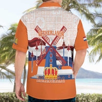 Netherlands King's Day Hawaiian Shirt Windmill With Nederland Pattern