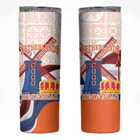 Netherlands King's Day Skinny Tumbler Windmill With Nederland Pattern