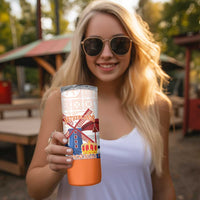 Netherlands King's Day Skinny Tumbler Windmill With Nederland Pattern