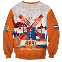 Netherlands King's Day Sweatshirt Windmill With Nederland Pattern