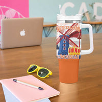 Netherlands King's Day Tumbler With Handle Windmill With Nederland Pattern