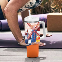 Netherlands King's Day Tumbler With Handle Windmill With Nederland Pattern