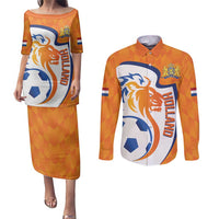 Custom Netherlands Football Couples Matching Puletasi and Long Sleeve Button Shirt 2025 Go Champions Holland