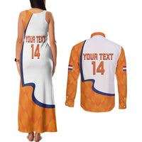 Custom Netherlands Football Couples Matching Tank Maxi Dress and Long Sleeve Button Shirt 2025 Go Champions Holland