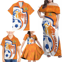 Custom Netherlands Football Family Matching Off Shoulder Maxi Dress and Hawaiian Shirt 2025 Go Champions Holland
