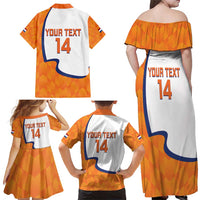 Custom Netherlands Football Family Matching Off Shoulder Maxi Dress and Hawaiian Shirt 2025 Go Champions Holland