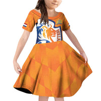 Custom Netherlands Football Family Matching Off Shoulder Short Dress and Hawaiian Shirt 2025 Go Champions Holland