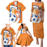 Custom Netherlands Football Family Matching Puletasi and Hawaiian Shirt 2025 Go Champions Holland