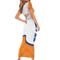 Custom Netherlands Football Family Matching Short Sleeve Bodycon Dress and Hawaiian Shirt 2025 Go Champions Holland