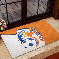 Custom Netherlands Football Rubber Doormat 2025 Go Champions Holland