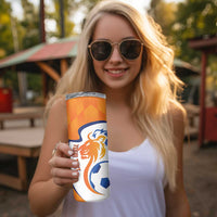 Custom Netherlands Football Skinny Tumbler 2025 Go Champions Holland