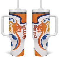 Custom Netherlands Football Tumbler With Handle 2025 Go Champions Holland