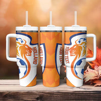 Custom Netherlands Football Tumbler With Handle 2025 Go Champions Holland