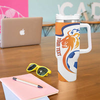 Custom Netherlands Football Tumbler With Handle 2025 Go Champions Holland