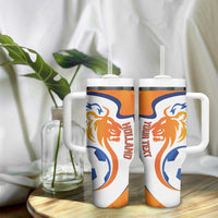 Custom Netherlands Football Tumbler With Handle 2025 Go Champions Holland