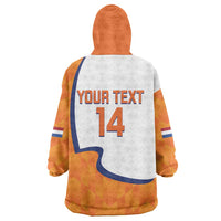 Custom Netherlands Football Wearable Blanket Hoodie 2025 Go Champions Holland