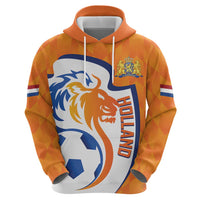 Custom Netherlands Football Zip Hoodie 2025 Go Champions Holland