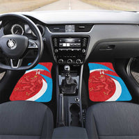 Custom Luxembourg Football Car Mats Allez Les Lions Rouges