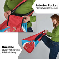 Custom Luxembourg Football Grocery Bag Allez Les Lions Rouges