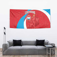Custom Luxembourg Football Tapestry Allez Les Lions Rouges