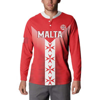 Custom Malta Football Button Sweatshirt Maltese Cross Sporty Style