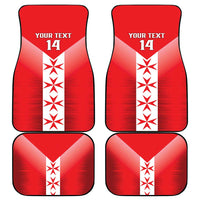 Custom Malta Football Car Mats Maltese Cross Sporty Style