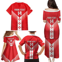 Custom Malta Football Family Matching Puletasi and Hawaiian Shirt Maltese Cross Sporty Style
