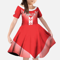 Custom Malta Football Family Matching Summer Maxi Dress and Hawaiian Shirt Maltese Cross Sporty Style