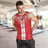 Custom Malta Football Men Tank Top Maltese Cross Sporty Style