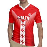 Custom Malta Football Rugby Jersey Maltese Cross Sporty Style