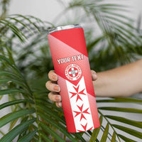 Custom Malta Football Skinny Tumbler Maltese Cross Sporty Style