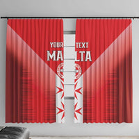 Custom Malta Football Window Curtain Maltese Cross Sporty Style