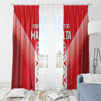 Custom Malta Football Window Curtain Maltese Cross Sporty Style