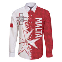 Custom Malta Football Family Matching Off Shoulder Short Dress and Hawaiian Shirt Go Champions Flag Style