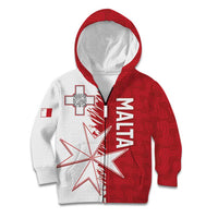 Custom Malta Football Kid Hoodie Go Champions Flag Style