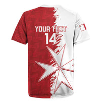 Custom Malta Football Rugby Jersey Go Champions Flag Style