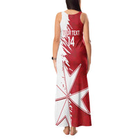 Custom Malta Football Tank Maxi Dress Go Champions Flag Style