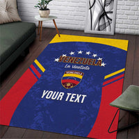 Custom Venezuela Football Area Rug Come On La Vinotinto Flag Color