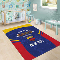 Custom Venezuela Football Area Rug Come On La Vinotinto Flag Color