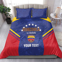 Custom Venezuela Football Bedding Set Come On La Vinotinto Flag Color