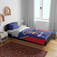 Custom Venezuela Football Bedding Set Come On La Vinotinto Flag Color