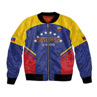 Custom Venezuela Football Bomber Jacket Come On La Vinotinto Flag Color