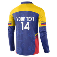 Custom Venezuela Football Button Sweatshirt Come On La Vinotinto Flag Color