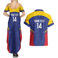 Custom Venezuela Football Couples Matching Summer Maxi Dress and Hawaiian Shirt Come On La Vinotinto Flag Color