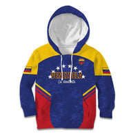 Custom Venezuela Football Kid Hoodie Come On La Vinotinto Flag Color
