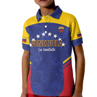 Custom Venezuela Football Kid Polo Shirt Come On La Vinotinto Flag Color