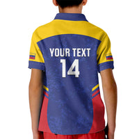 Custom Venezuela Football Kid Polo Shirt Come On La Vinotinto Flag Color