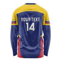 Custom Venezuela Football Long Sleeve Shirt Come On La Vinotinto Flag Color