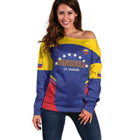 Custom Venezuela Football Off Shoulder Sweater Come On La Vinotinto Flag Color